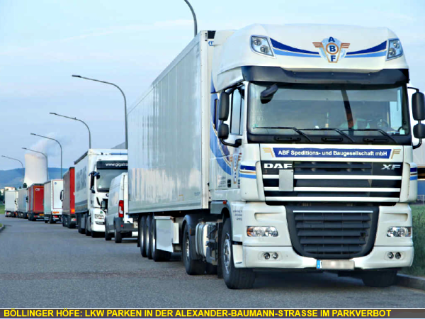angeblich kein Problem mit dem LKW-Gegenverkehr