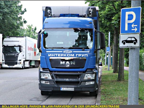 angeblich kein Problem mit dem LKW-Gegenverkehr