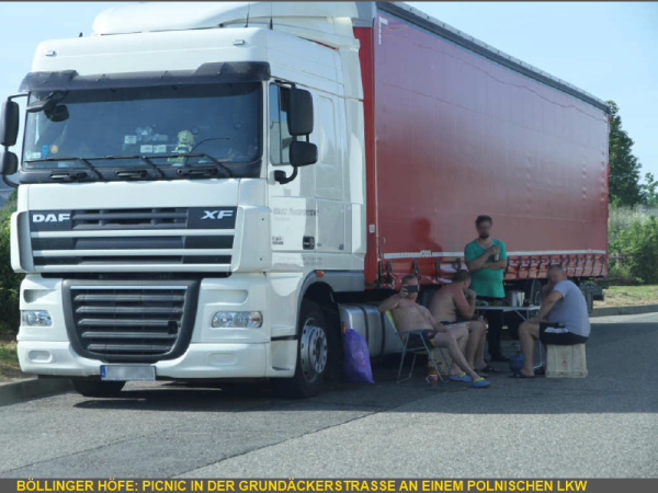 angeblich kein Problem mit dem LKW-Gegenverkehr